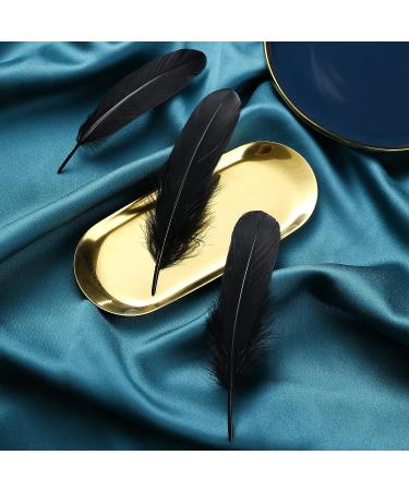 Ballinger Black Craft Feathers Bulk - 120Pcs 6-8 Inch Real Goose Feathers for DIY Halloween Decor, Jewelry, Cosplay & Clothing - Buy Online on SooperMarket.com