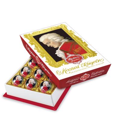 Vine Mozart balls baroque 15 pack mozart balls made of dark chocolate filled with pistachio marzipan almonds and hazelnut nougat 300g (15 mozart balls) chocolate (1 Pack)