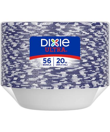 Dixie Ultra Paper Bowls 20oz - 56 Count | Strong and Durable Bowls for Parties and Events - Buy Online on SooperMarket.com