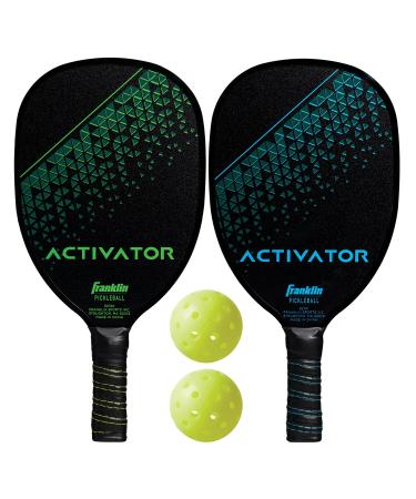 Franklin Sports Pickleball Paddle and Ball Set - Wooden Pickleball Rackets + Pickleballs - Activator - USA Pickleball (USAPA) Approved