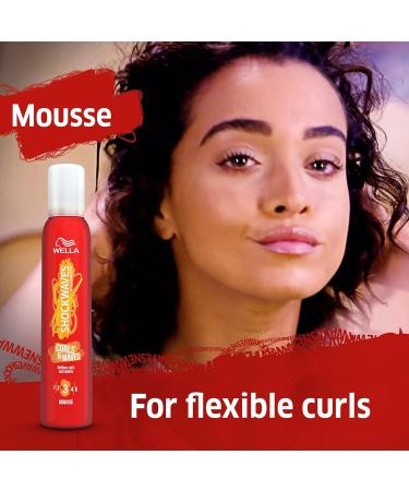 Wella Shockwaves Curls & Waves Mousse 200ml - Long-Lasting Hold and Defined Waves - Buy Online on SooperMarket.com