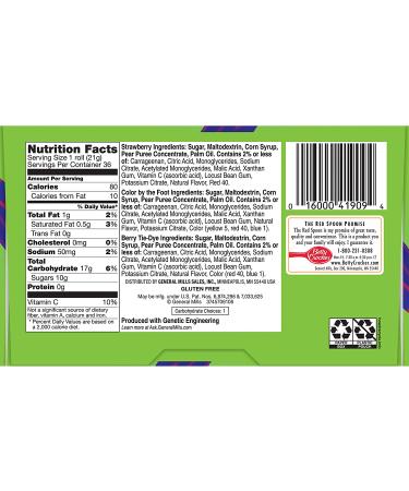 Betty Crocker Fruit Snacks Fruit By The Foot - Strawberry/Berry Tie-Dye - 27 Oz, 36 Count - Buy Online on SooperMarket.com