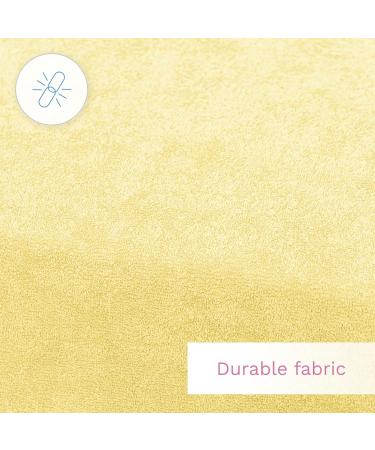 Baby Changing Mat Terry Cover 70x50cm with Raised Edges, Yellow - Buy Online on SooperMarket.com