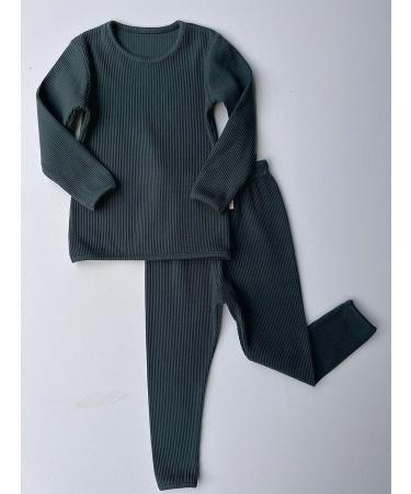 DreamBuy Ribbed Pyjama/Loungewear in 20 Colours | Unisex Baby, Women, Men | 3-6 Months Pine - Buy Online on SooperMarket.com