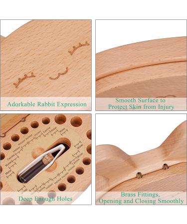 AhfuLife Wooden Rabbit Baby Tooth Keepsake Fairy Box - Lanugo Bottle - First Lost Teeth Holder - Cute Organizer for Boys & Girls - Baby Shower Gift - Medium - Buy Online on SooperMarket.com