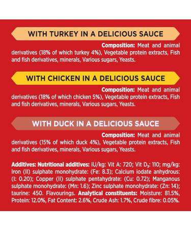 Gourmet Mon Petit Intense Duck Chicken and Turkey Adult Wet Cat Food 6x50g Pack of 8 - Buy Online on SooperMarket.com