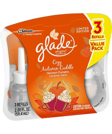 Buy Glade PlugIns Cozy Autumn Cuddle Refill - Scented Oil Air Freshener 3 Pack 2.01 fl oz | International Shipping Available - Buy Online on SooperMarket.com
