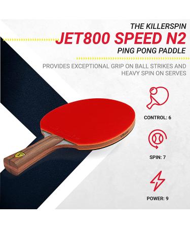 Killerspin Jet800 Speed N2 Ping Pong Paddle with Red/Black Storage Case - Buy Online on SooperMarket.com