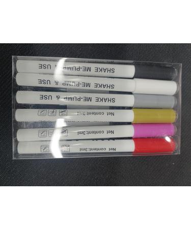 Kalolary 6 Color 3D Nail Art Pens Set - Nail Point Graffiti Dotting Pen for DIY Manicure Tools - Buy Online on SooperMarket.com