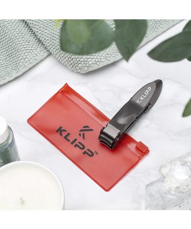 Men's Nail Clippers with Catcher - KLIPP Razor-Sharp Heavy Duty Self-Collecting Cutters for Impeccably Manicured Nails - Includes Ziplock Pouch - Buy Online on SooperMarket.com