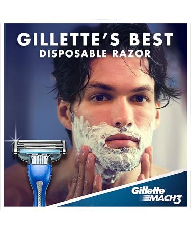 Gillette Mach3 Men's Disposable Razor 3 Count - White (Pack of 1) - Buy Online on SooperMarket.com