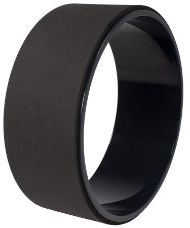 BalanceFrom Yoga Wheel for Stretching Dharma Yoga Prop Wheel, Comfortable Support for Yoga Poses and Backbends Black