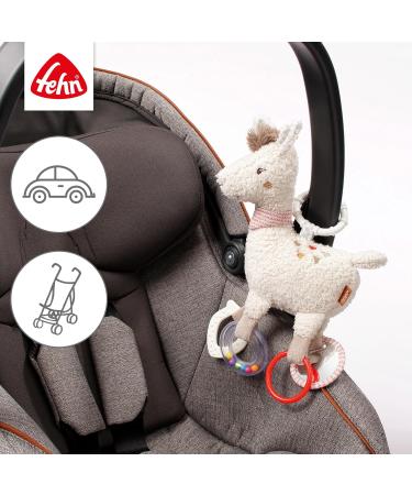 Fehn Activity Toy Lama - Motoric Baby Toy with Fastening Ring | Gripping Elements for Infants & Toddlers | Cuddly Animal Toy for 0+ Months - Buy Online on SooperMarket.com
