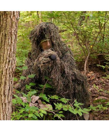VIVO Ghillie Suit - Adult/Youth Sizes, Dry Grass/Leaf/Woodland Camo, XL/XXL - Woodland Design - Buy Online on SooperMarket.com