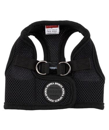 Puppia dog harness for small and medium -sized dogs - soft vest in many colors - also used as a puppy dishes - anti -anti -tanning crockery for dogs black m m black