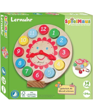 Vedes 0060713928 60713928 SpielMaus wooden learning clock