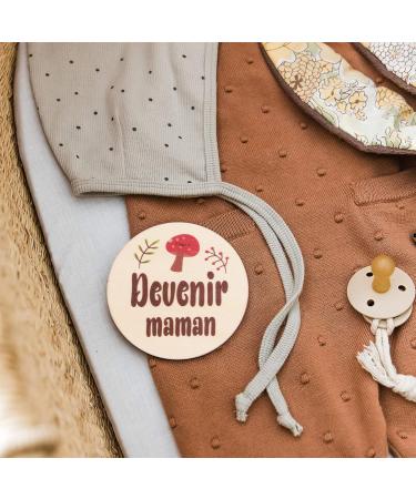 12 Pieces Baby Monthly Milestone Cards Wooden Baby Milestone Sign Baby Gift Sets First Year Growth Cards Newborn Photo Card Props Baby Birth Announcements French - Buy Online on SooperMarket.com