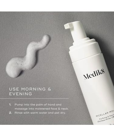 Medik8 Clarifying Foam - Lightweight AHA & BHA Cleanser for Sensitive Skin | Salicylic Acid & Niacinamide | Non-Drying Daily Facial Wash - 5 oz - Buy Online on SooperMarket.com