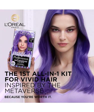L'Oreal Paris Preference Meta Vivids Lilac 9.120 Hair Colour Kit - Semi-Permanent 2-in-1 Bleach & Colour - 1 Count - Buy Online on SooperMarket.com