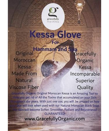 Moroccan Kessa Hammam Spa Scrubbing Glove - Original Two-Layered Design, Superior Quality (Apricot) - Buy Online on SooperMarket.com