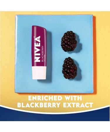 NIVEA Blackberry Tinted Lip Balm Stick 0.17 Oz Pack of 4 - Shea Butter & Jojoba Oil - Buy Online on SooperMarket.com