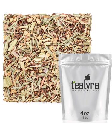 Tealyra - French Lemon Ginger - Rooibos - Honeybush - Lemongrass - Red Bush Herbal Loose Leaf Tea Blend - All Natural Ingredients - High Antioxidants - Caffeine-Free - 110g (4-ounce) 3.88 Ounce (Pack of 1)