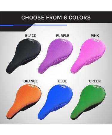Domain Cycling Gel Bike Seat Cushion | Secure Peloton Fit | Non-Slip Padded Bike Cushion Seat Cover for Men or Women | 10.5x7 Black - Buy Online on SooperMarket.com