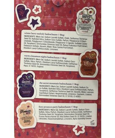 Treaclemoon Bathing Salt & Foam Set 4x80g - Winterberry Melody Warm Cinnamon The Secret Mountain Fizzy Prosecco | Relaxing Bath Essentials | International Shipping - Buy Online on SooperMarket.com