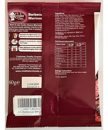 Cooks Choice BBQ/Barbecue Marinade/Seasoning/Flavoring/Glaze/Meat Rub 60 Grams - Buy Online on SooperMarket.com