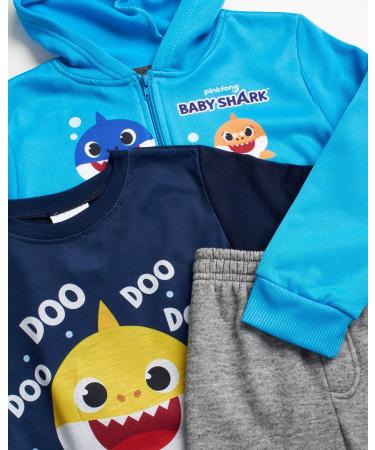 Nickelodeon Boys' 3-Piece Sweatsuit Set: Shark/Blue/Grey, Size 7 - Buy Online on SooperMarket.com