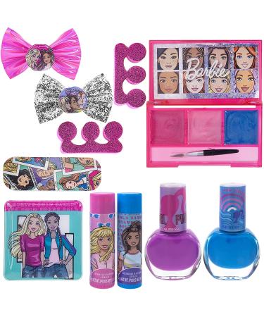 Barbie Townley Girl Makeup Backpack Set - Lip Gloss, Nail Polish, Hair Bow & More for Kids Ages 3+ | Perfect for Parties, Sleepovers & Makeovers - Buy Online on SooperMarket.com