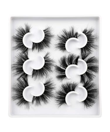 Fluffy Mink Lashes | Dramatic Long Wispy & Thick False Eyelashes | Reusable Luxury Russian Strip Lashes - 6 Styles - Buy Online on SooperMarket.com