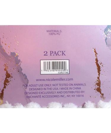 Nicole Miller Exfoliating Foot Sponges - Set of 2 in Purple | Softens and Smooths Feet | Ideal for All Skin Types | Buy Internationally - Buy Online on SooperMarket.com