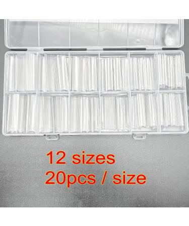 JZK 240x XXXL Clear Half Cover Extra Long Square Nail Tips For Acrylic Extensions No C Curve False Nail Tips Long For Gel And Acrylic Nails 3XL Finger Nail Extension Tips - Buy Online on SooperMarket.com