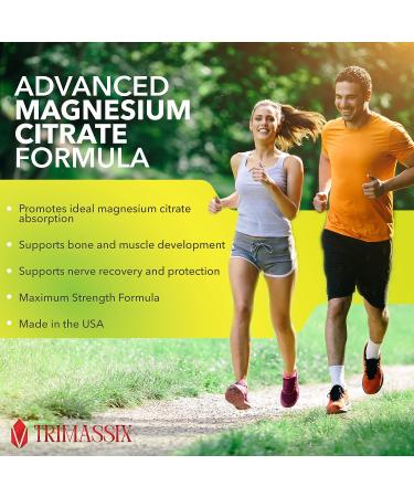 Trimassix Magnesium Citrate: Non-GMO & Gluten-Free Supplement - Buy Online on SooperMarket.com