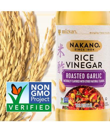 Nakano Roasted Garlic Seasoned Rice Vinegar 12 oz. - Authentic Japanese Flavor for Cooking and Dressing - Buy Online on SooperMarket.com