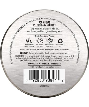 Burt's Bees Conditioning Beard Balm for Men - 3 Oz (Amber) | Aloe & Hemp Infused | 1 Count - Buy Online on SooperMarket.com