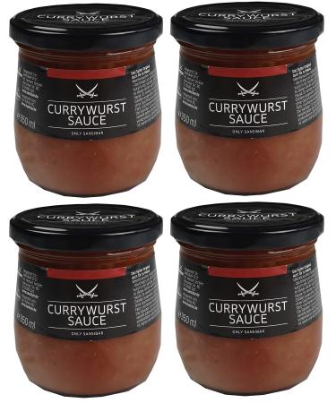 Zanzibar Sylt - The iconic currywurst sauce - Spicy currywurse sauce (spicy -sharp) (currywurse sauce 1400 ml) curry soss 350 ml (4 Pack)