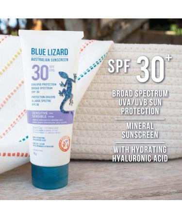 BLUE LIZARD Sensitive Skin Sunscreen Combo Pack for Face SPF30 Mineral Sunscreen for Face Fragrance-Free Sunscreen Lotion for Sensitive Skin SPF 50 Sunscreen Stick 2 Count 48g Tube and 14g Stick - Buy Online on SooperMarket.com