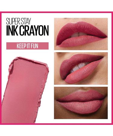 Maybelline Super Stay Ink Crayon Lipstick - Keep It Fun Rosey Nude Pink, 0.04 Ounce - Buy Online on SooperMarket.com