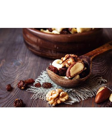 Organic Energy Trail Mix 1lb - Non-GMO Raw Nuts & Berries with Cashews, Golden Berries, Raisins, Walnuts, Brazil Nuts - Vegan Superfood Bulk - Buy Online on SooperMarket.com