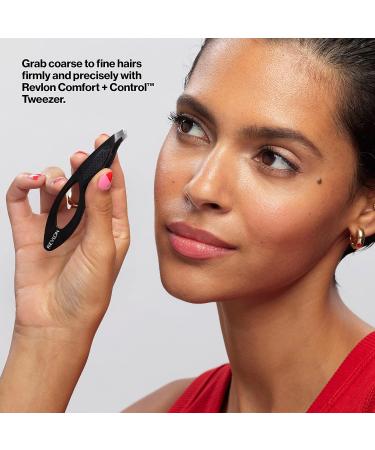 Revlon Comfort and Control Tweezer - Easy-to-Use Eyebrow Tool | Wide Grip | 1 count - Buy Online on SooperMarket.com