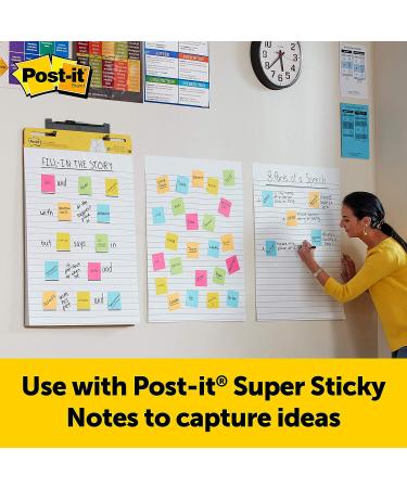 Post-it Super Sticky Easel Pad  Great for Virtual Teachers and Students  25 x 30 Inches  30 Sheets/Pad  2 Pads  Lined Premium Self Stick Flip Chart Paper  Teacher Anchor Chart (561WL) (561WL VAD 2PK) - Buy Online on SooperMarket.com