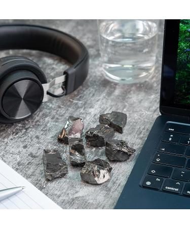 Elite Shungite Stones 100g for Water Purification - Crystal Healing Infused Water Bottle - Authentic Shungite Nuggets for Cleansing and Filtering - Buy Online on SooperMarket.com