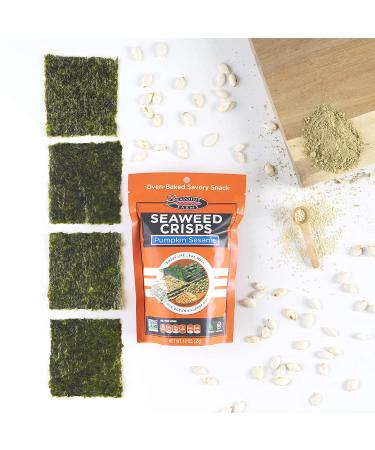 Seapoint Farms Seaweed Crisps - Pumpkin Sesame Flavor | 1.2 oz (35 g) - Healthy Snack - Buy Online on SooperMarket.com