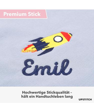 Personalized Pink Hooded Baby Towel (75x75cm) - 100% Cotton | Upstitch Studio - Buy Online on SooperMarket.com