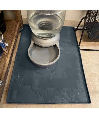 Finorder 34x21 100% Silicone Pet Feeding Mat - Raised Edges, Slip Resistant, Waterproof, Dishwasher Safe - Buy Online on SooperMarket.com