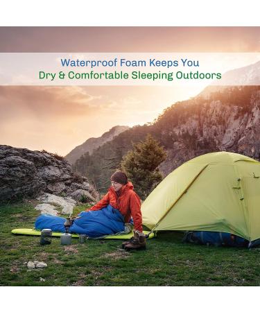 Extra Thick Foam Sleep Pad for Camping, Cots, Tents, Sleeping Bags - Blue (1 Pack) - Buy Online on SooperMarket.com
