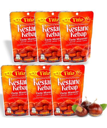 Pergamo Set Titiz peeled chestnuts roasted ready to eat edible chestnuts tender chestnuts (6x125g small package)