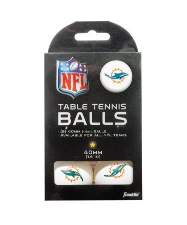 Franklin Sports Team Licensed Table Tennis Balls - NFL Team Table Tennis Balls - Official Team Logos and Colors - Fun NFL Tailgate Accessories Miami Dolphins